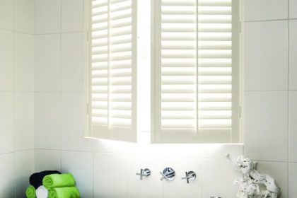 Plantation shutters in Bathrooms