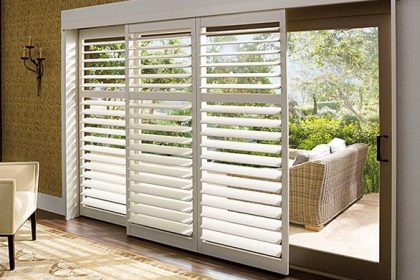 Plantation Shutters for Sliding Doors