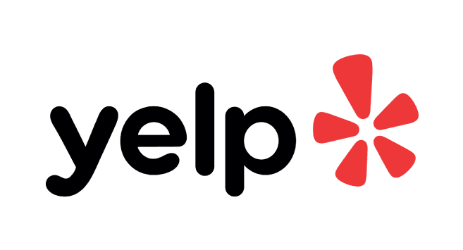 Yelp logo showcasing positive customer reviews for Liberty Shutters