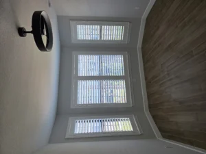 Interior of a Florida home showcasing aluminum shutters enhancing energy efficiency and comfort